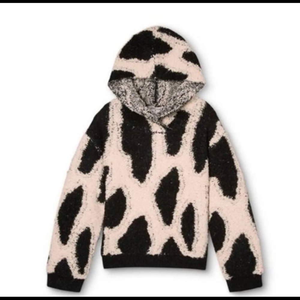 Leopard Sherpa Sweatshirt Sandy Liang Size x-small XS - Picture 3 of 8
